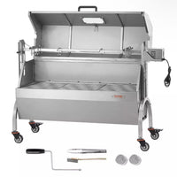 Elektrischer Spanferkelgrill aus Edelstahl mit 52W Motor