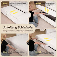 Modernes Eck-Schlafsofa mit Schlaffunktion & Stauraum Cord