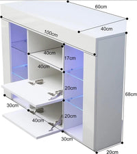Modernes TV-Lowboard Eckdesign mit LED