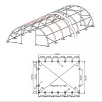 Lagerzelt 12×9,15m PVC Industrie Zelt Garage