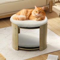Katzen-Etagenbett Buchenholz 2 Ebenen Zubehör Haustiere