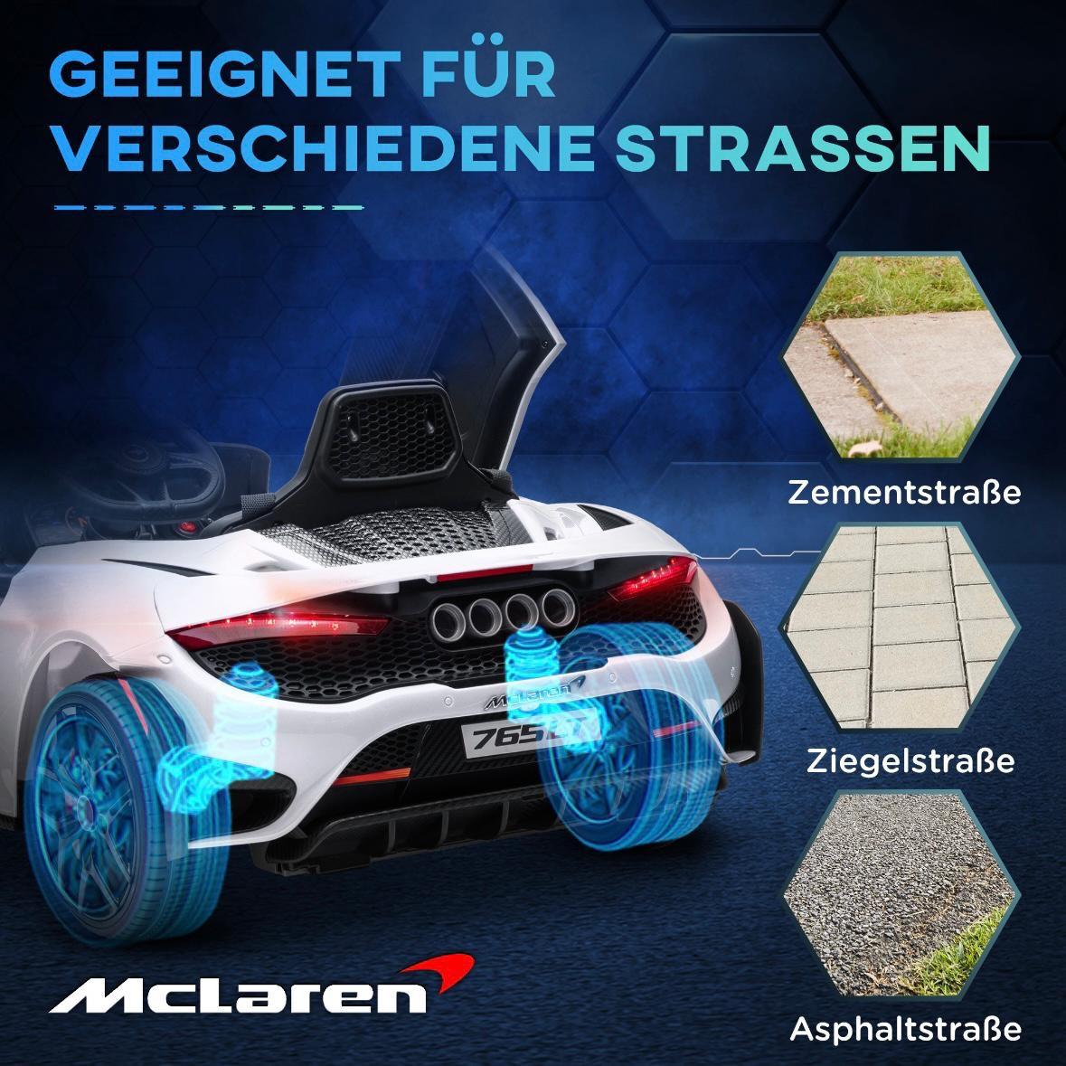 McLaren 765LT Kinder Elektroauto 12V mit Fernbedienung