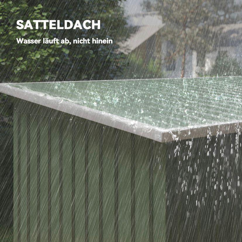 Metall Gerätehaus mit Schiebetür Fenster Gartenschuppen