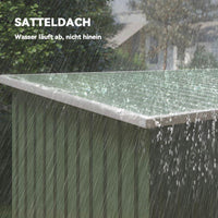 Metall Gerätehaus mit Schiebetür Fenster Gartenschuppen