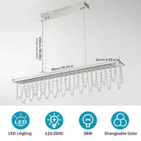 LED Kristall Kronleuchter dimmbar höhenverstellbar Silber