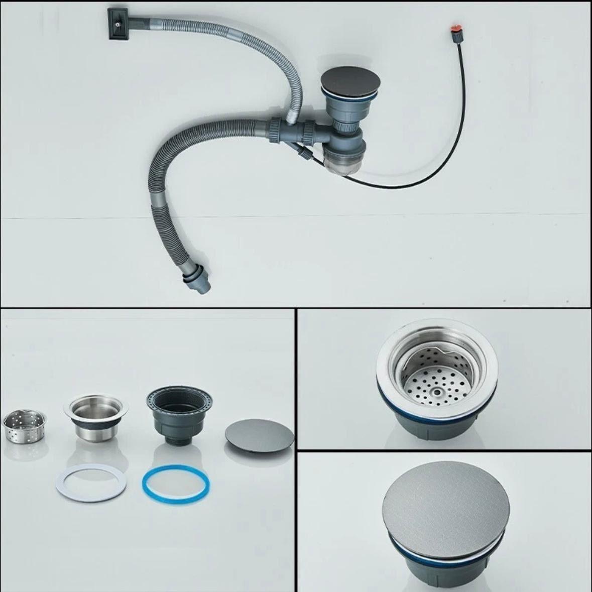 Edelstahl Einbauspüle mit Wasserfall Armatur 75×45 cm