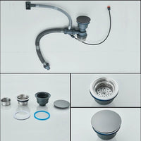 Edelstahl Einbauspüle mit Wasserfall Armatur 75×45 cm
