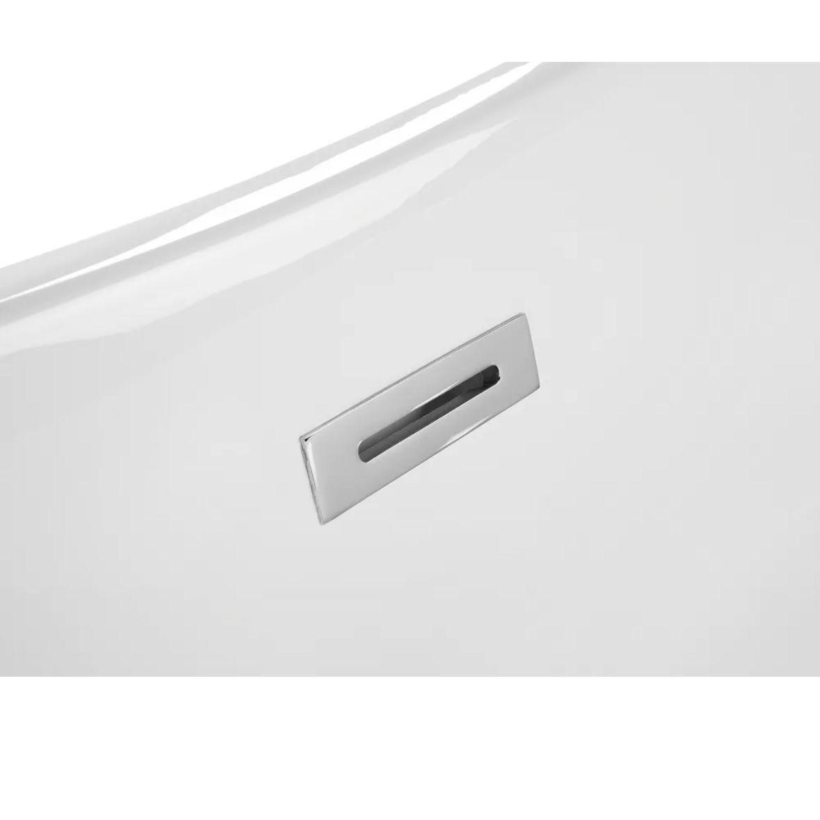 Freistehende Badewanne 180cm Acryl Oval Weiß Doppelseitig