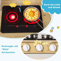 Kinderküche aus Holz mit Licht & Sound mit Zubehör