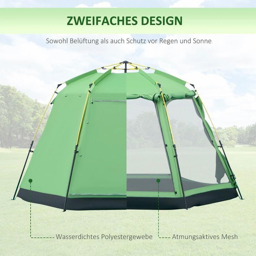 6-Personen Kuppelzelt mit 2 Schlafkabinen – wetterfest & geräumig