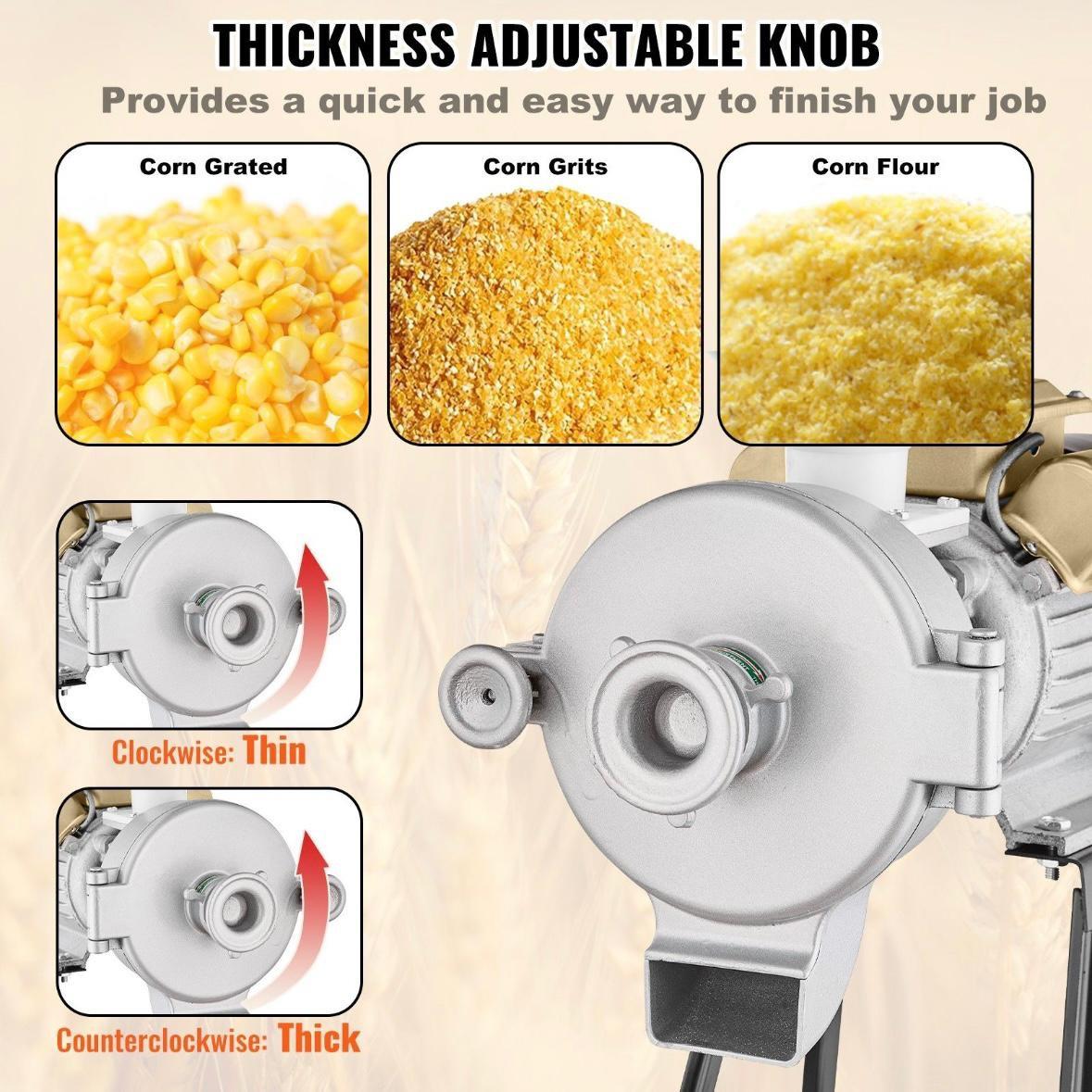 2in1 Elektrische Getreidemühle 3000W Nass- & Trockenmahlen