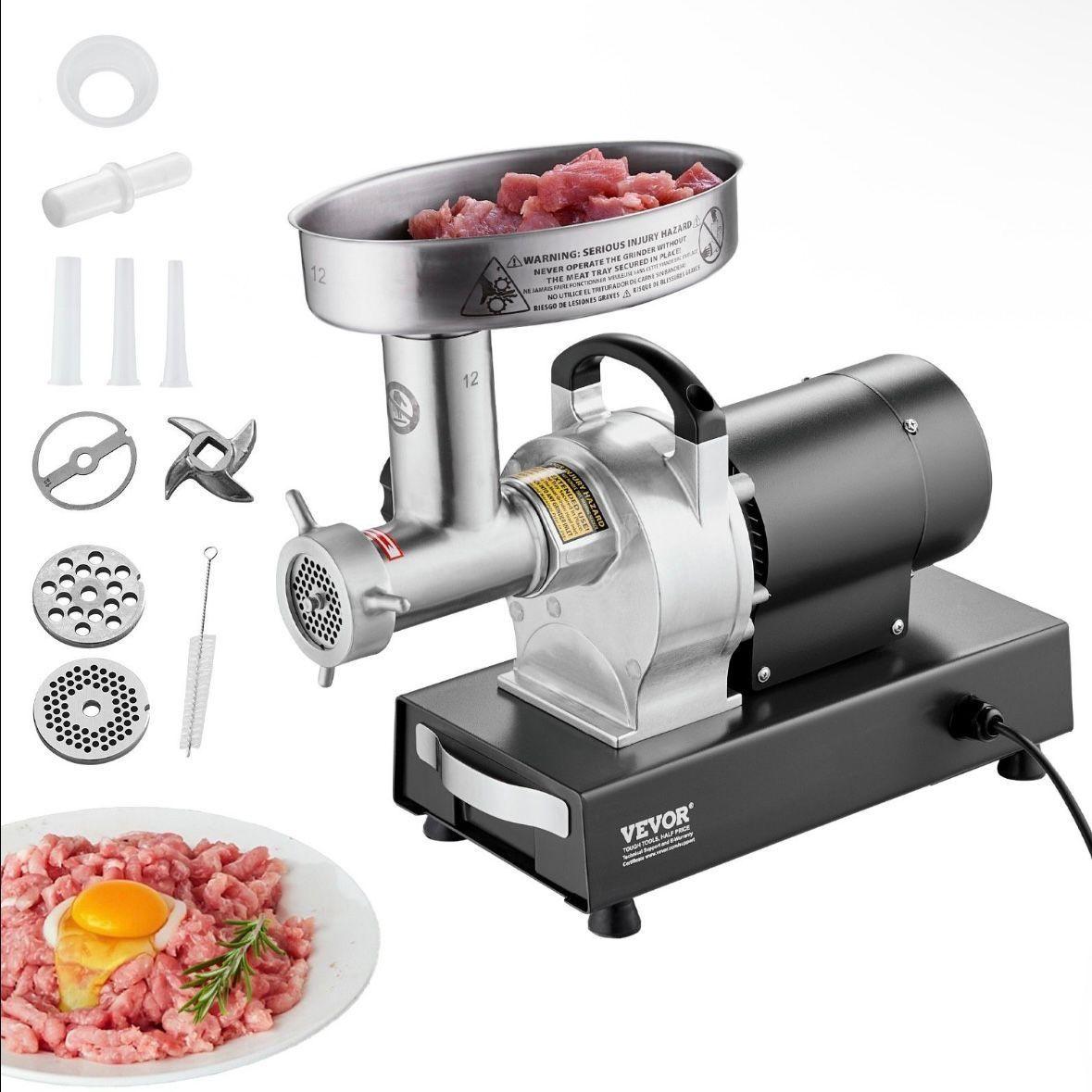 Elektrischer Fleischwolf 550W Edelstahl Wurstmaschine 12# Profi