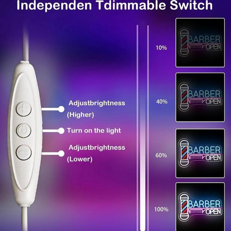 LED Neon Schild Barber OPEN
