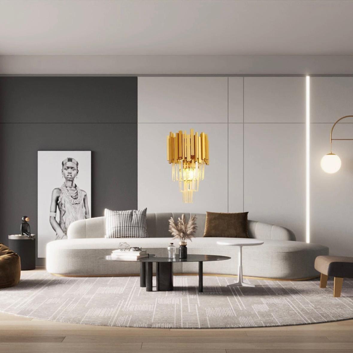 Kristall Wandleuchte Gold LED 40W Modern