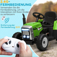 Elektrischer Kindertraktor mit Anhänger 12V mit Fernbedienung