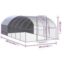Hühnerstall Voliere Hühnerkäfig 3x6m