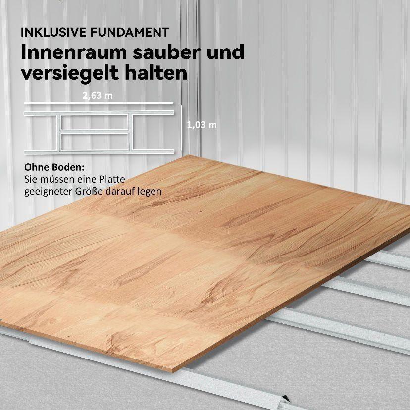 Gerätehaus Metall 4,9 m² Gartenhaus Stahl Geräte Schuppen