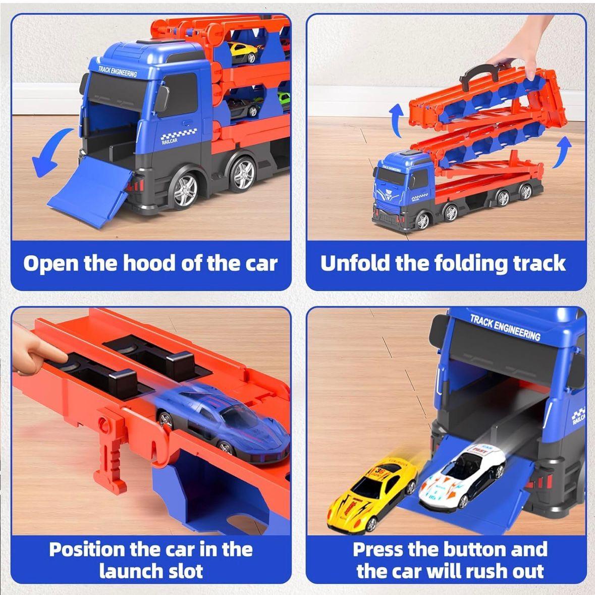 Katapultbahn-Autotransporter Spielset