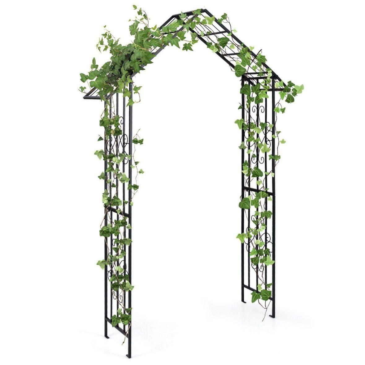 Rosenbogen Metall Rankhilfe Gartenbogen Torbogen Schwarz