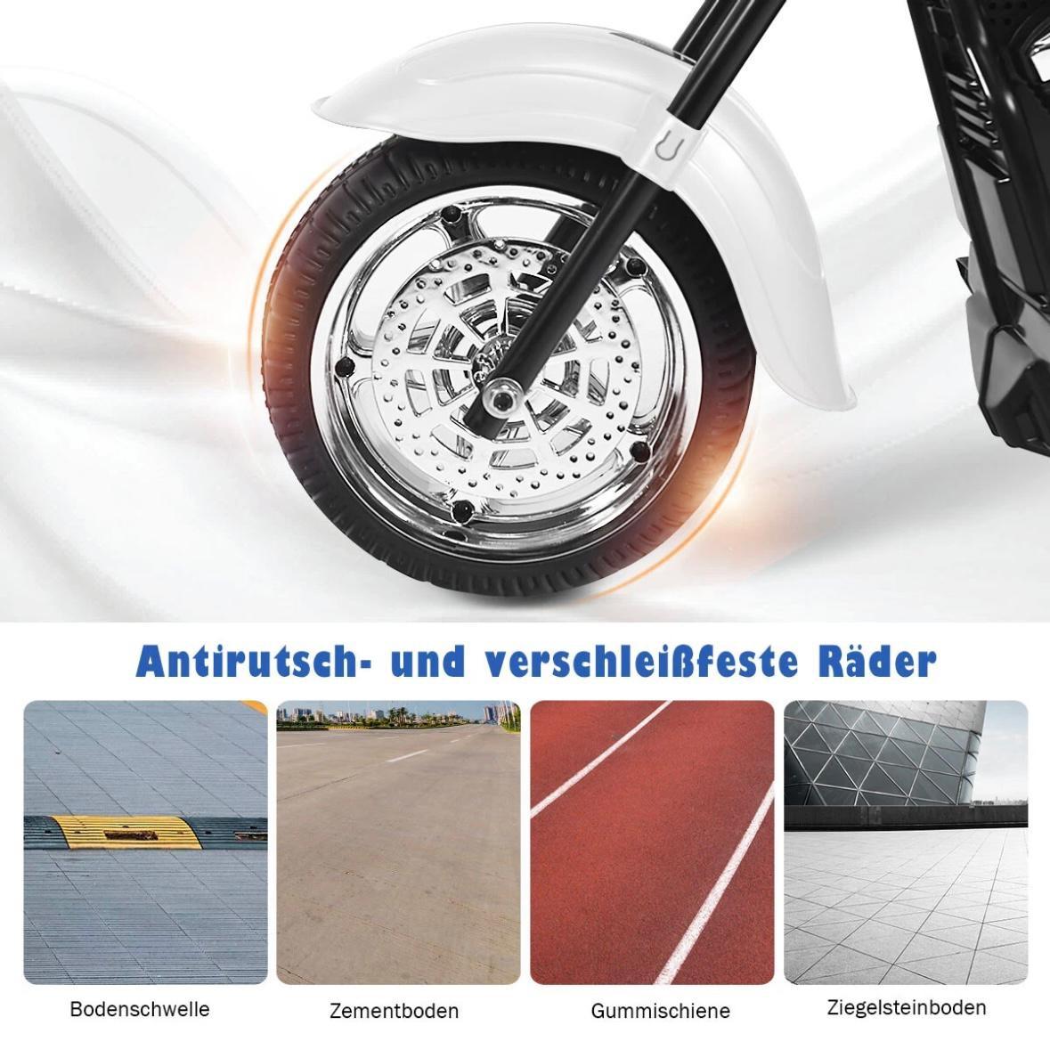 Elektrisches Kinder-Motorrad Dreirad Weiß