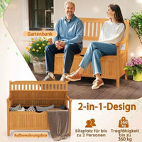 Gartenbank Holz Stauraum Akazie Sitzbank Truhe