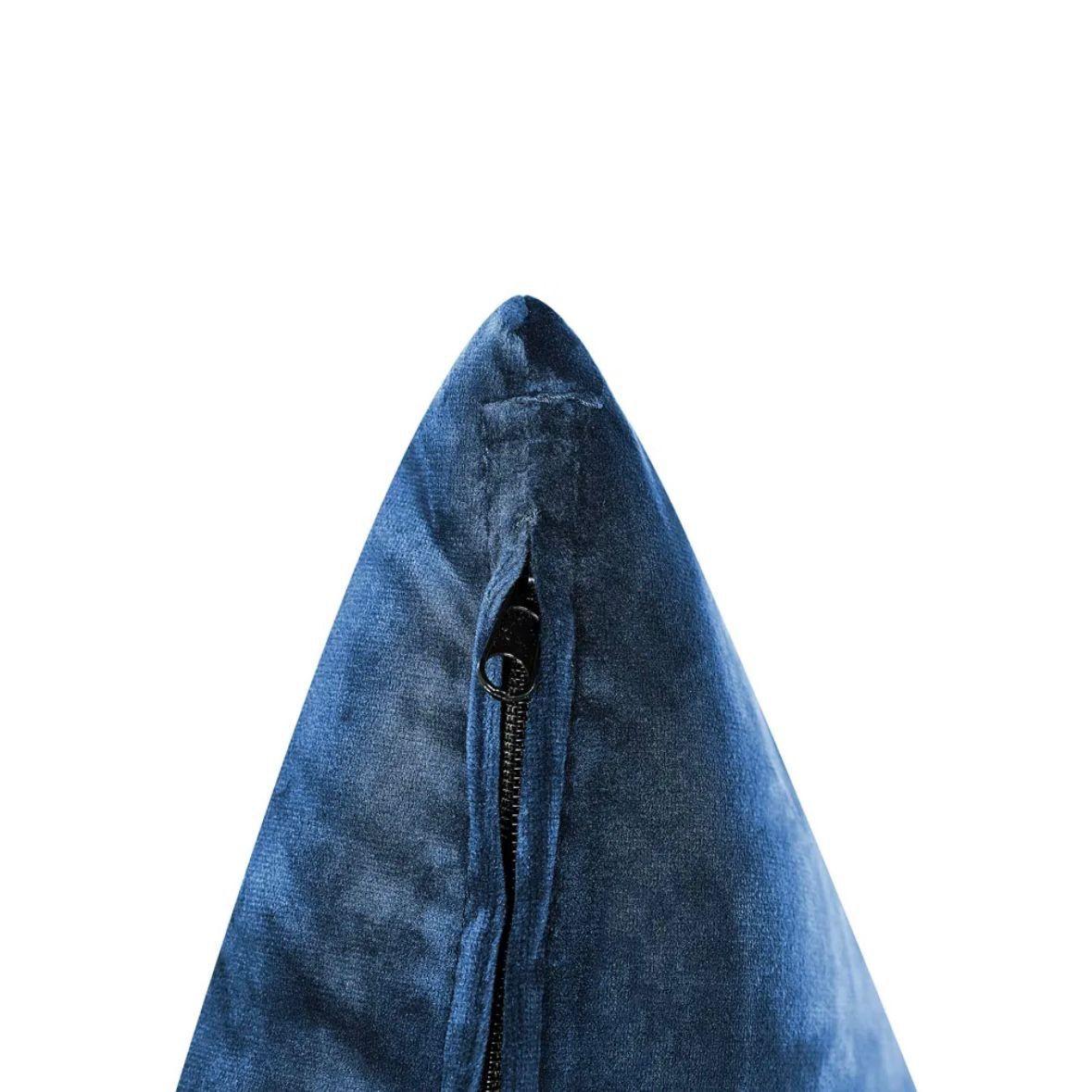 Ecksofa Samt 3 Sitzer Marineblau