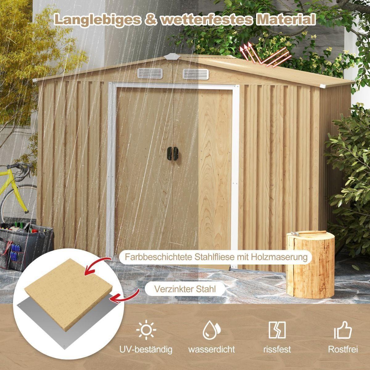 Gartenschuppen Gerätehaus 7m³ Schuppen Geräteschrank