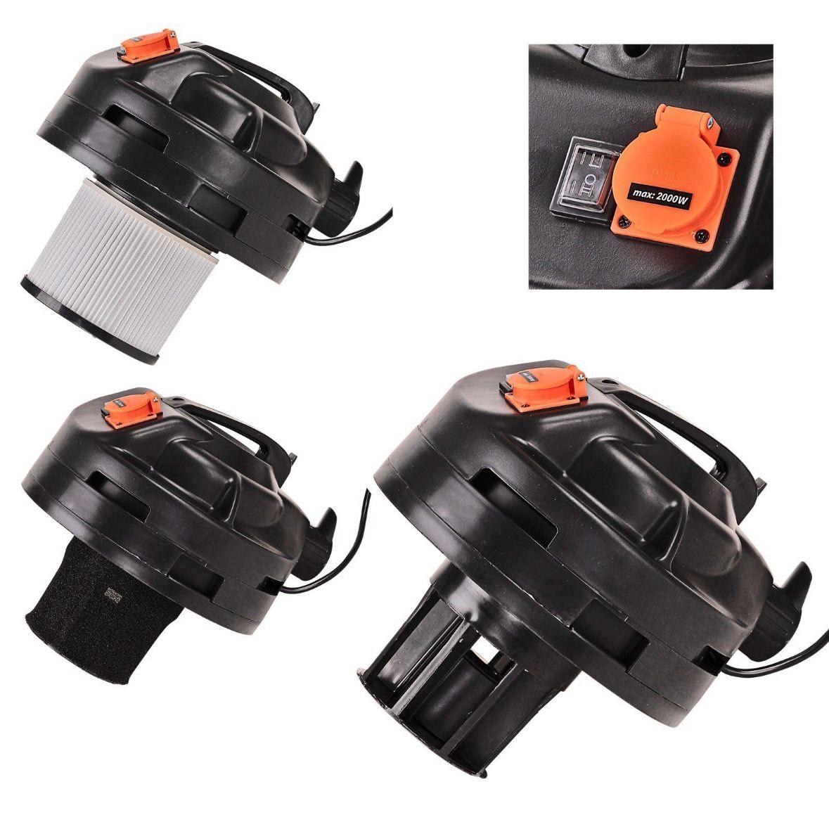 Nass- & Trockensauger 1400W mit Steckdose 43,7L