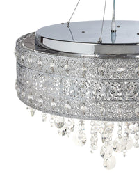 Eleganter Kristall-Kronleuchter in Silber 6-flammig