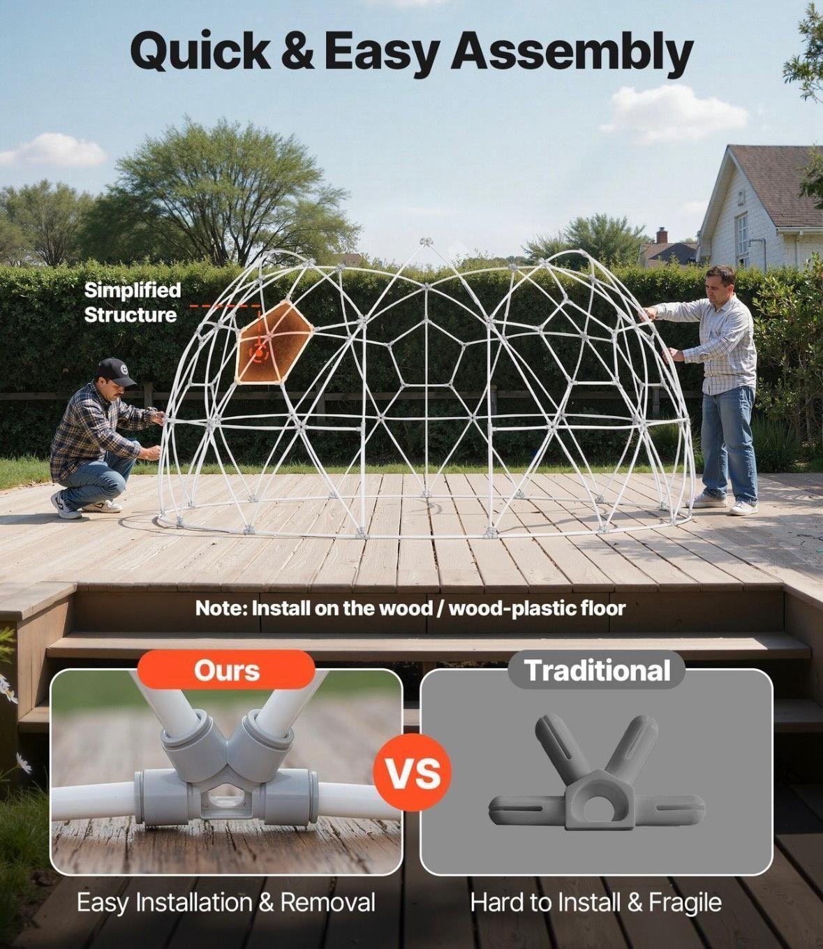 Garten Kuppelzelt 10–14 Personen mit Panoramablick