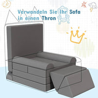 15tlg Modulares Kinderspielsofa Kreative Spielcouch Cord