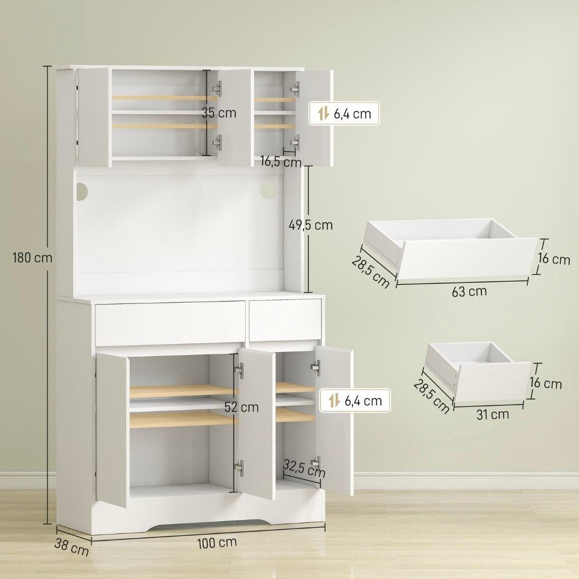Küchenschrank 180cm Küchenregal