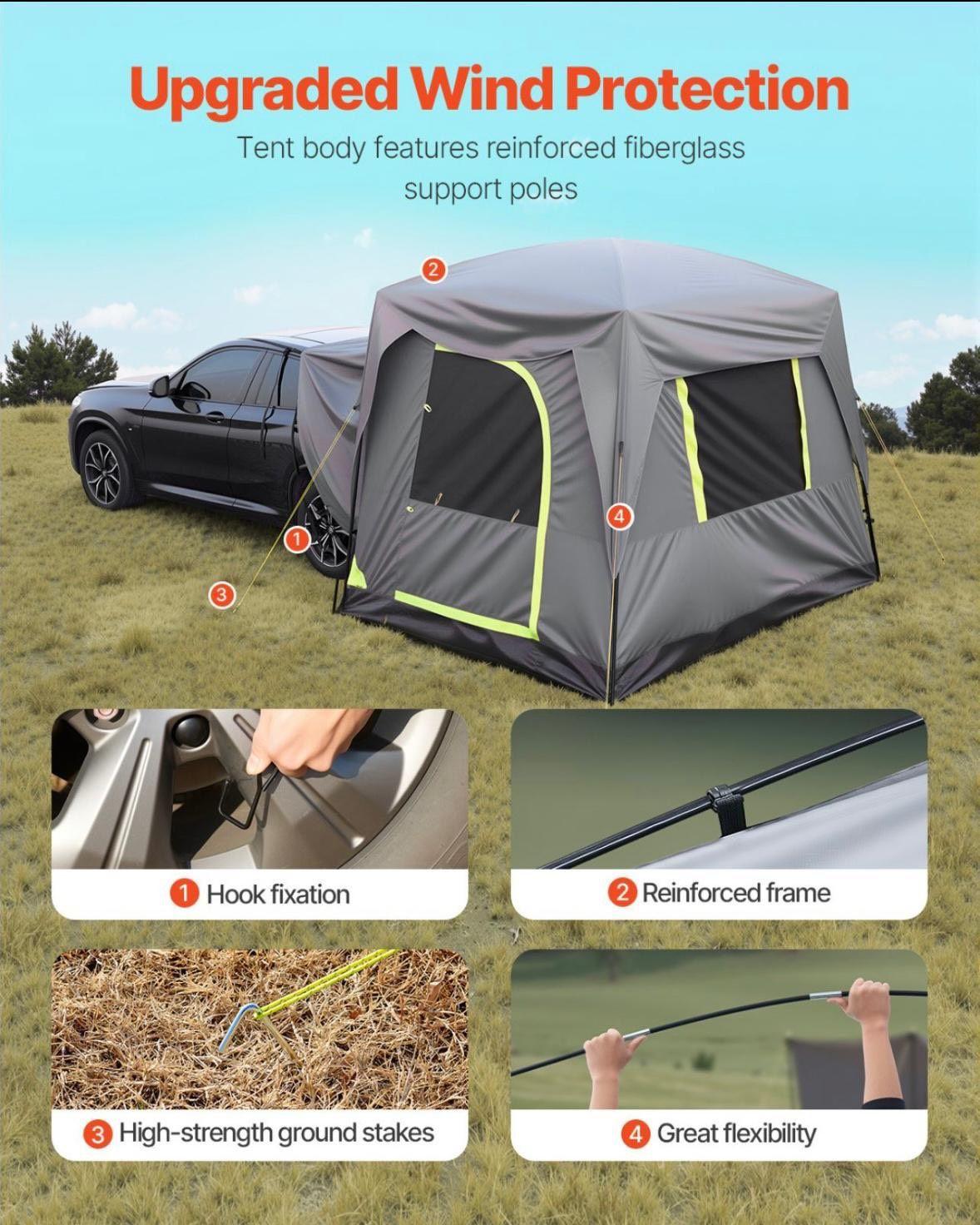 SUV Campingzelt – Heckzelt oder freistehend für 5–8 Personen