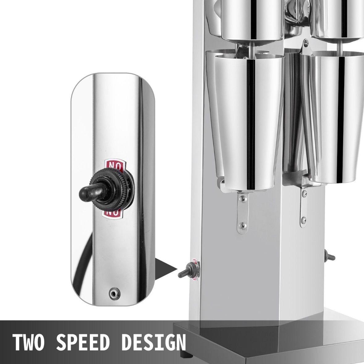 Milchshake Mixer Doppelkopf Edelstahl