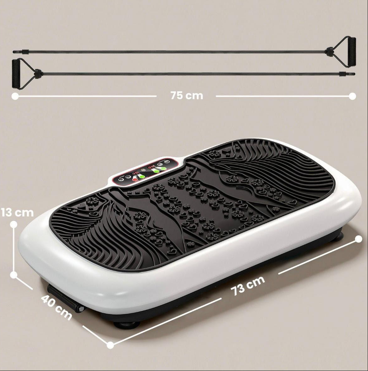 Vibrationsplatte mit Fitnessbändern