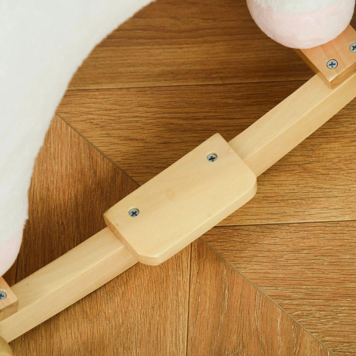 Schaukelpferd Einhorn 2in1 Plüsch mit Rollen & Sound