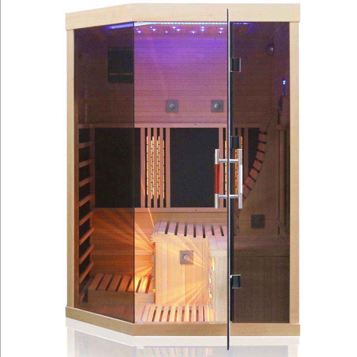 Infrarotkabine 1–2 Personen mit Vollspektrumstrahlern LED & Soundsystem