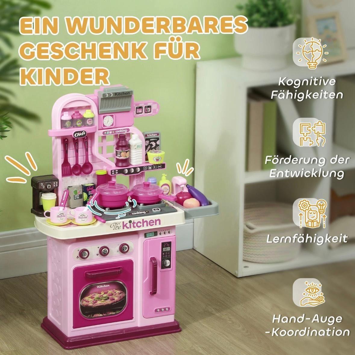 33tlg Kinderküche Spielset Rosa Spielküche