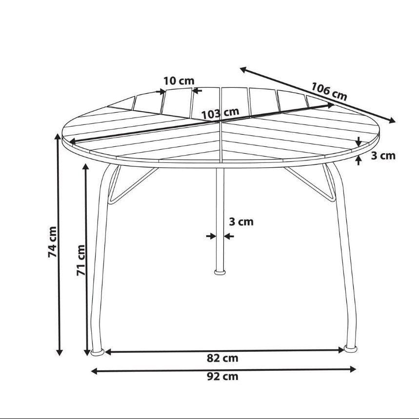 Gartentisch Akazienholz Rund Holztisch Terrasse
