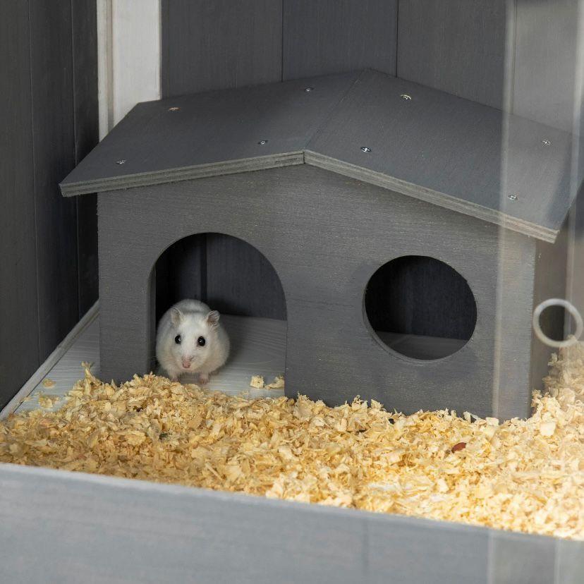 Hamsterkäfig Holz Kleintierkäfig mit Plattformen Hütten