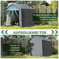 Zeltgarage Grau 240×195×214cm Wetterfester Unterstand