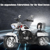 Elektrisches Kinder-Motorrad Dreirad Weiß
