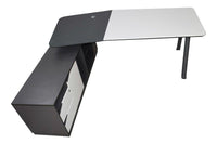 Chef-Schreibtisch 220×180cm Managerschreibtisch Kunstleder