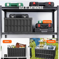 3x Faltbare Aufbewahrungsbox 65L robust & platzsparend