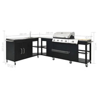 Gasgrill Outdoor Grillecke Küche 4+1 Brenner Grillen