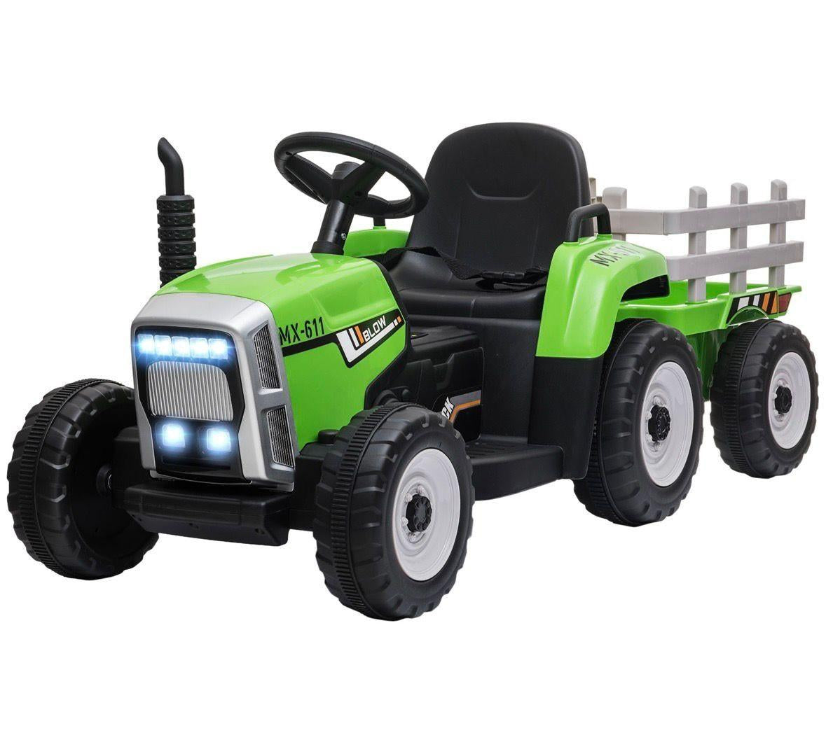 Elektrischer Kindertraktor mit Anhänger 12V mit Fernbedienung