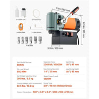 Magnetbohrmaschine 1300W kompakt & leistungsstark