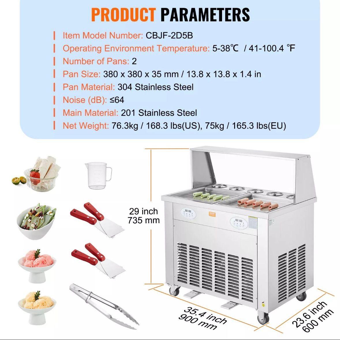 Eisrollenmaschine 2 Platten