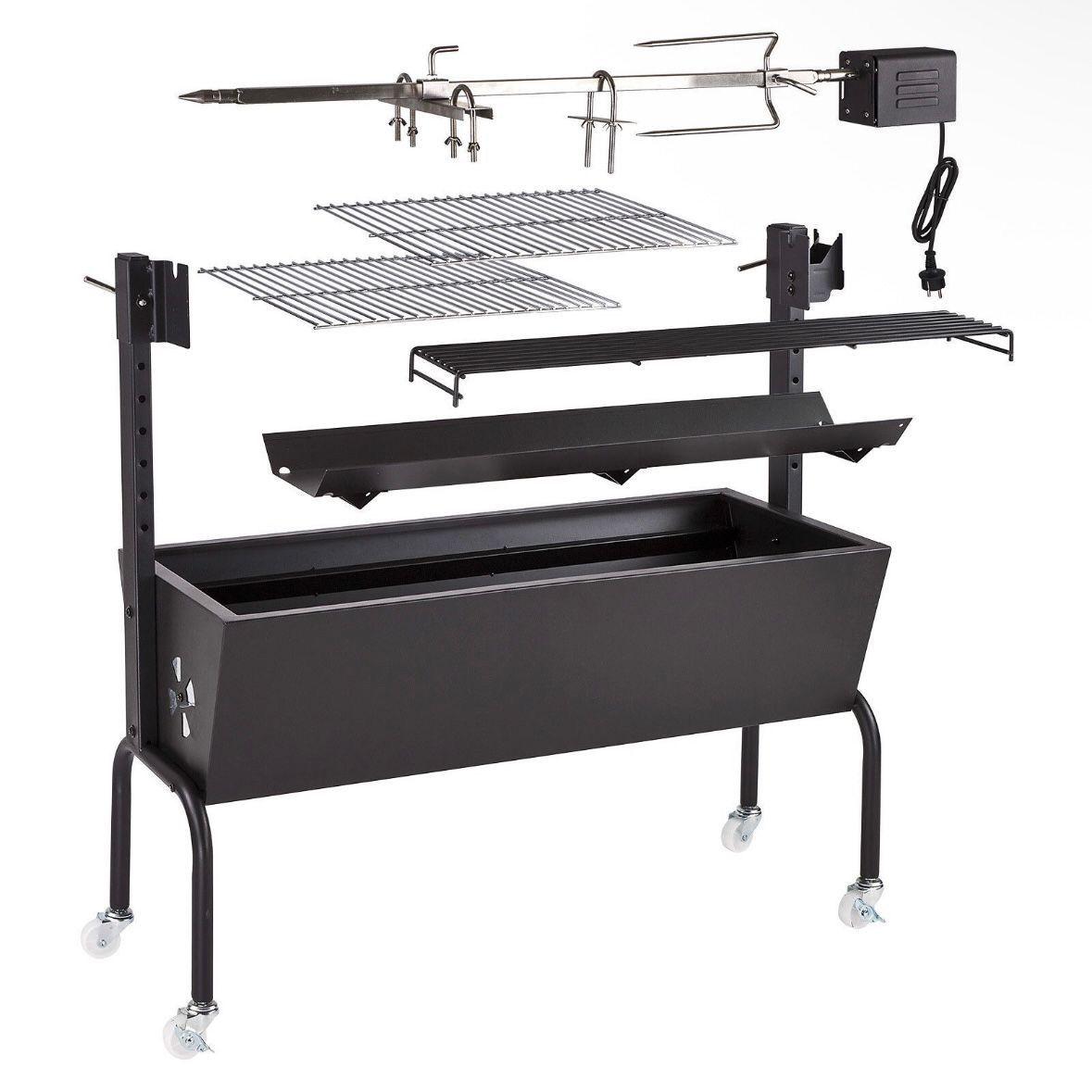 Spanferkelgrill Lammgrill mit Drehspieß Grill Spanferkel