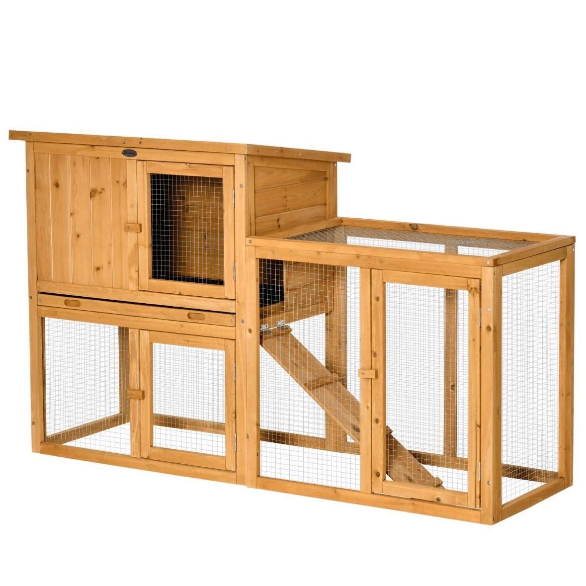 Kaninchenstall Kleintierstall Holz mit Auslauf